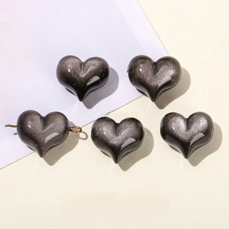 Obsidian Carving Spacer Beads