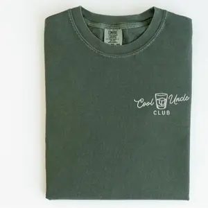 Embroidered Comfort Colors Cool Uncle Club Shirt, Old Fashioned Uncle Shirt, Pregnancy Announcement New Uncle Gift, Birthday Gift Uncle