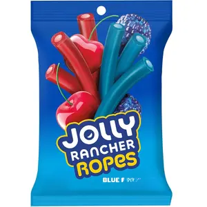 Jolly Rancher Ropes Blue Raspberry & Cherry Flavored Candy Bag 6 oz Soft Chewy Treats for Easter Halloween & More jolly rancher