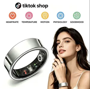 Temperature Smart Ring - 1 Count USB Rechargeable Biometric Fitness Tracker, 5ATM Waterproof, Long Battery Life, Wireless Portable Compact Wearable Device to Monitor for Men & Women, Biometric Fitness Trackers