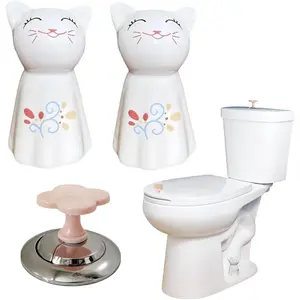 2 count Toilet Bolt Caps Decorative   Ceramic Toilet Bolt Covers fit  Size Toilet Bolt Universal Toilet Caps
