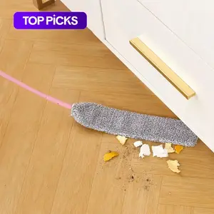 Long Handle Cleaning Broom, 1-Count Crevice Dust Cleaning Brush and, Household Dust Sweeping Mop Cleaning Tool for Bedside, Sofa, Couch and Carpet, Home Care Supplies, Home Cleaning Products