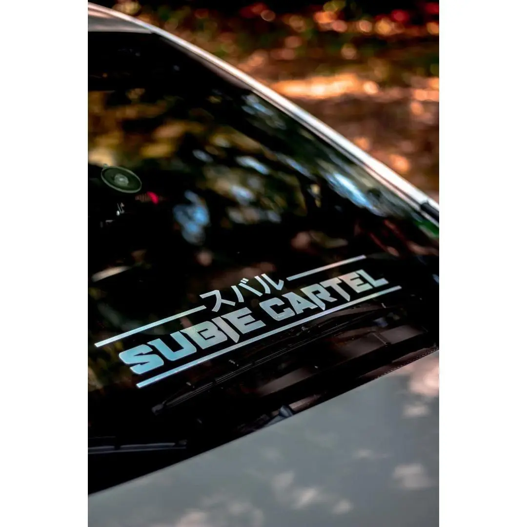 Subie Cartel Windshield Decal | JDM Window Vinyl Decal - 25 x 4.5 inch Car sticker - JBM Motorsports Brand