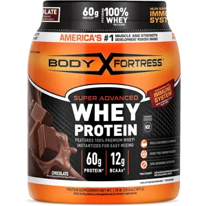 Body Fortress 100% Whey, Premium Protein Powder, Chocolate, 1.78lbs (Packaging May Vary)