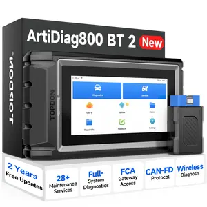 TOPDON Scanner AD800BT V2.0, Bidirectional Scan Tool, Full Systems Diagnostic Tool for All Vehicles, Automotive Diagnostic Scanner for Car, 28+ Services, FCA AutoAuth, CANFD, 2 Years Free Update