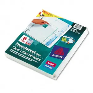 Avery 12450 Index Maker Clear Label Divider Eight-Tab Letter Five Sets per Pack