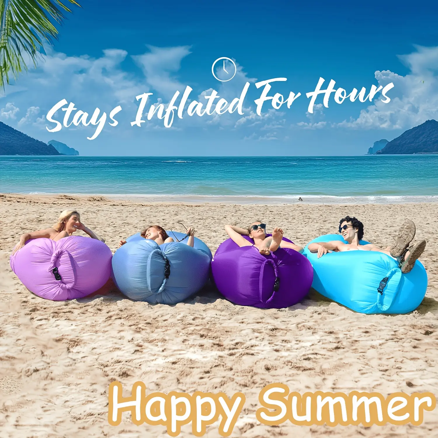Foldable Storage Inflatable Sofa, Sofa Lounge Chair, Lazy Sofa, Adult Inflatable Lounge Chair, Foldable Portable Sofa, Suitable for Music Festivals, Gatherings, Camping, Quick Inflation, Beach, Camping Equipment and Tools