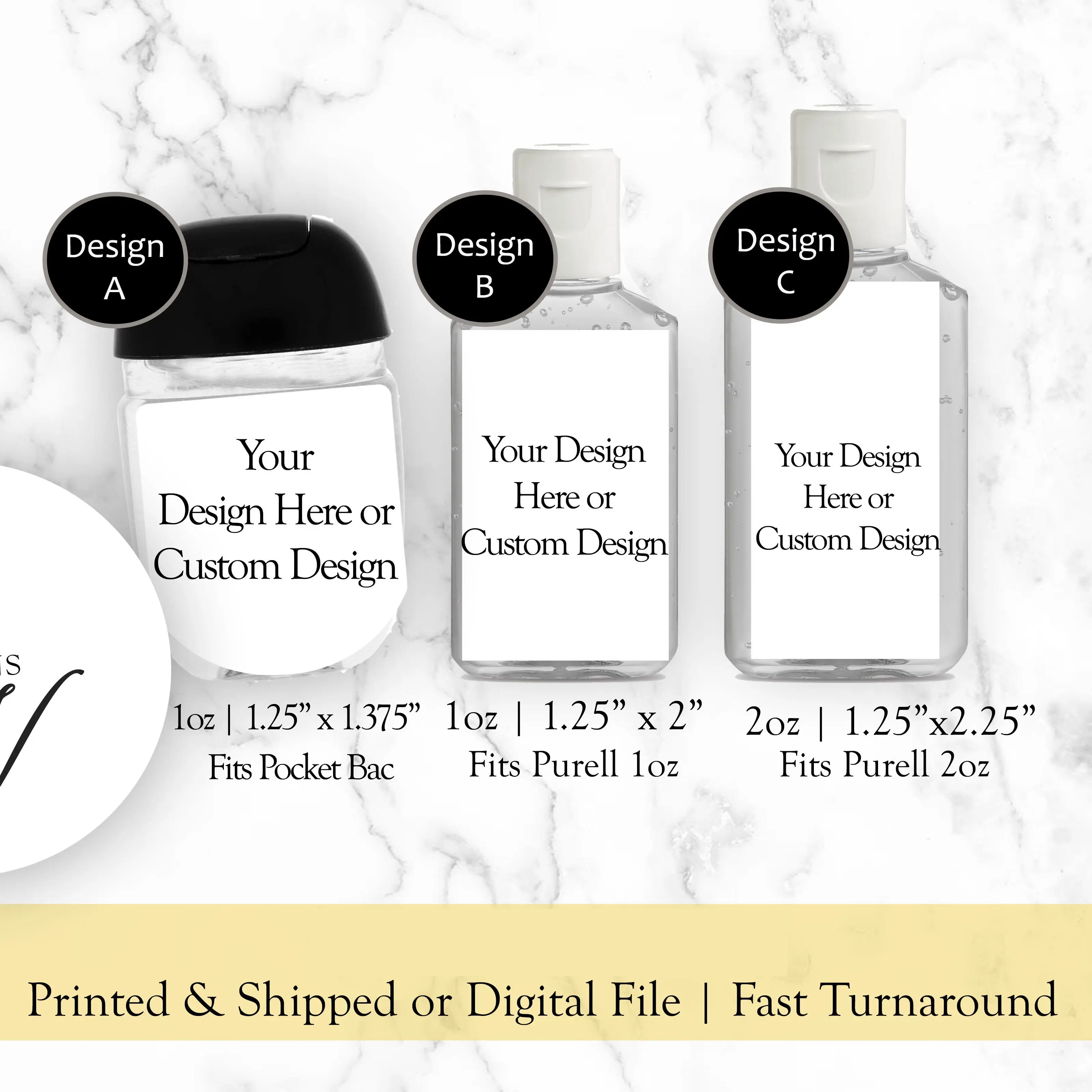 Custom Label Stickers Hand Sanitizer Any Occasion