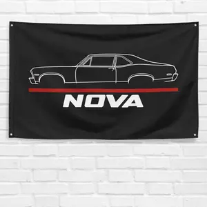 Chevrolet Nova 1970 Car Enthusiast 3x5 ft Polyester Flag for Garage Workshop Man Cave Banner Birthday Giftbedroom decor mens room decor