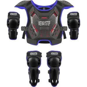 Kids Youth Dirt Bike Motocross Gear Set Chest Protector Body Armor Vest Knee Shin Guard Elbow Pads for Cycling Ski Skateboard Off-Road MTB ATV