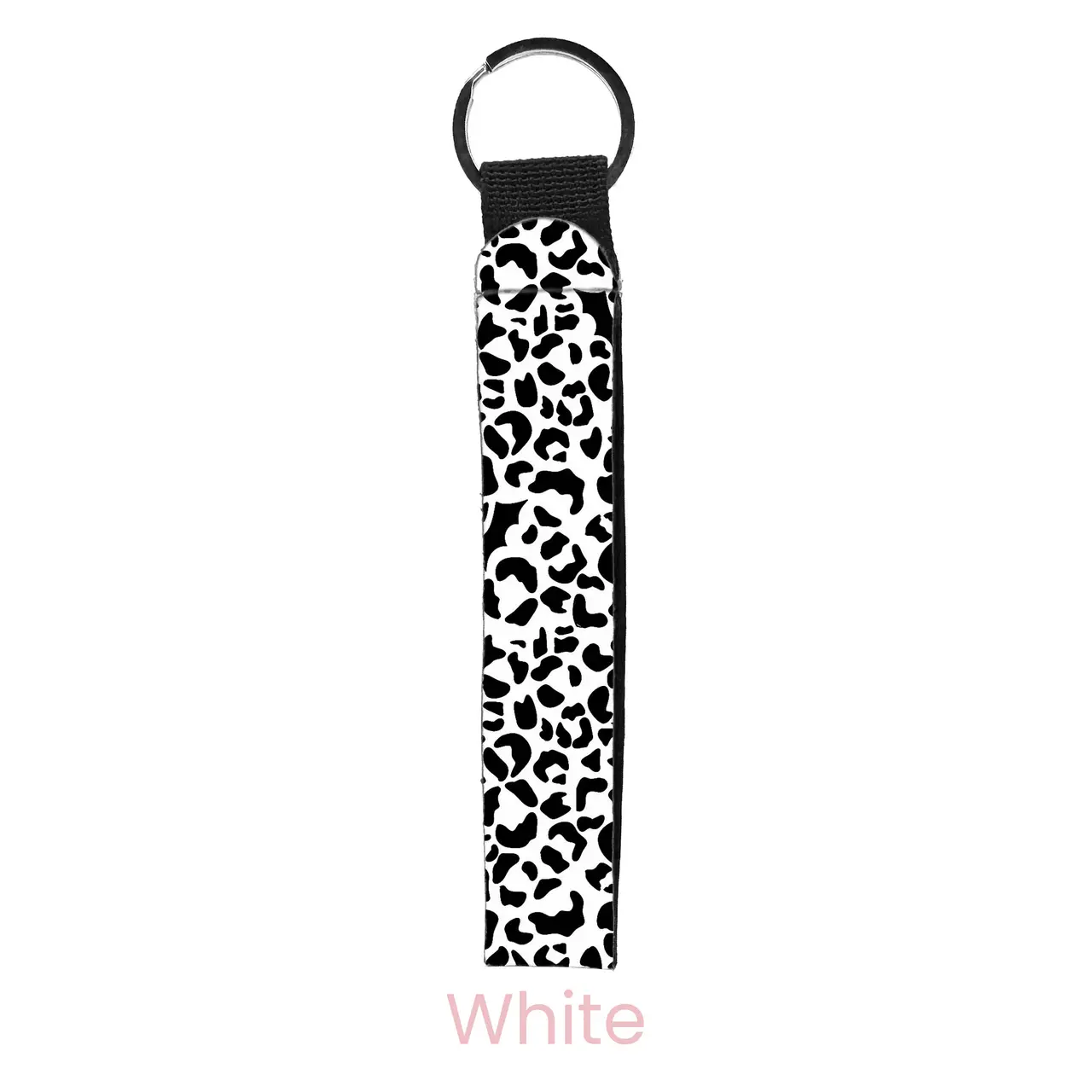 abbyrose Bat Cat Wristlet Key Chain White