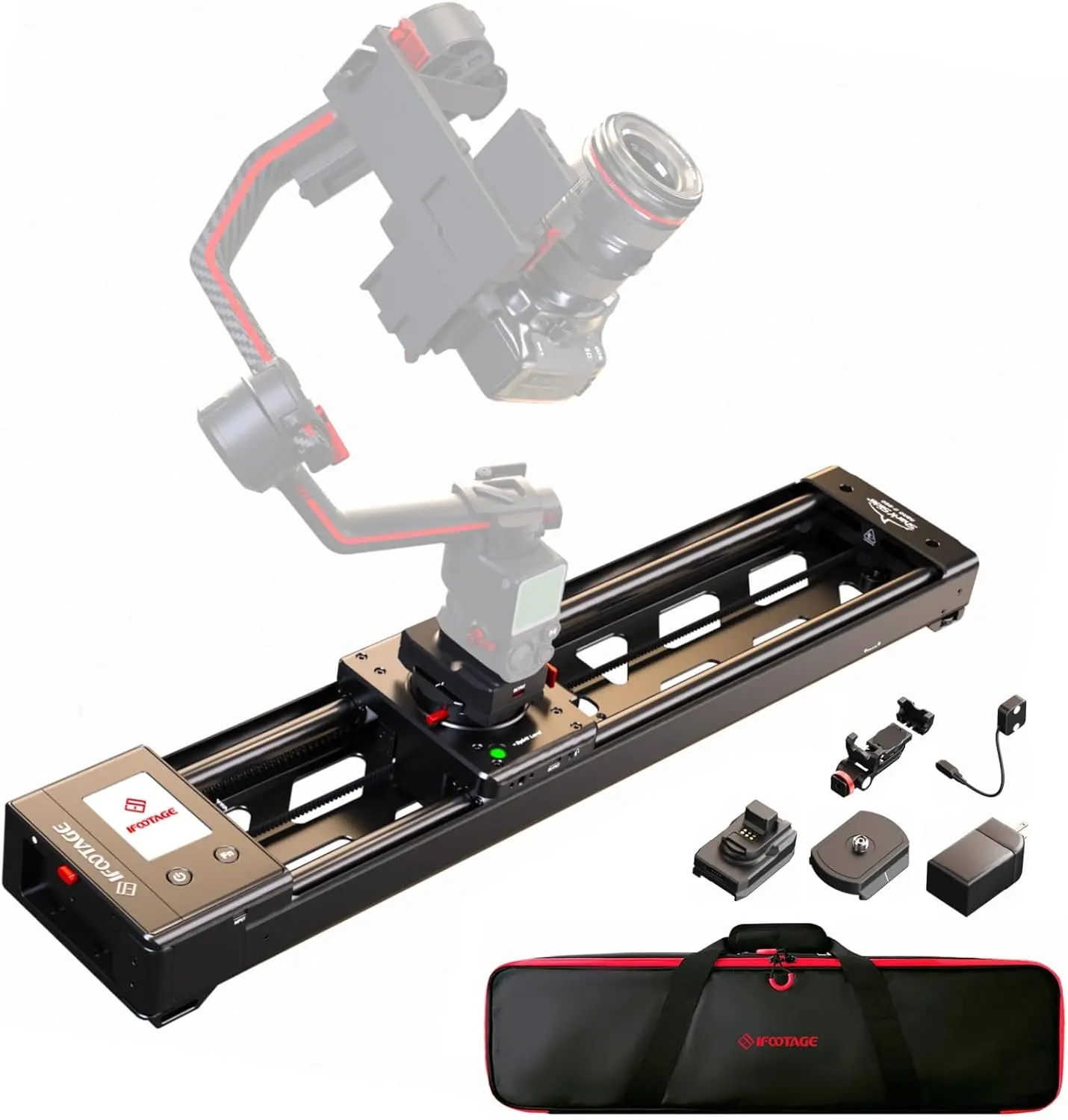 IFOOTAGE Shark Slider Nano II — 660 Mini Motorized Camera Long Version,Aluminum Alloy Dolly Track,Video Stabilizer Rail Panorama
