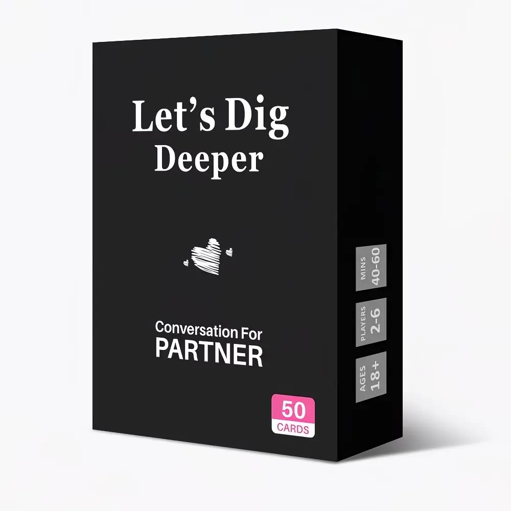 1 Box Adult Couple Card Game - Romantic Icebreaker Friendly Fun Conversation Cards for Building Emotional Connections, Interactive Dialogue to Learn About Each Other