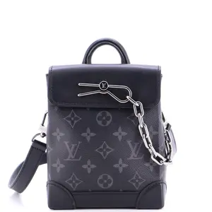 Pre-owned Louis Vuitton material Messenger Bags Steamer Bag Monogram Eclipse Canvas Nano by Rebag