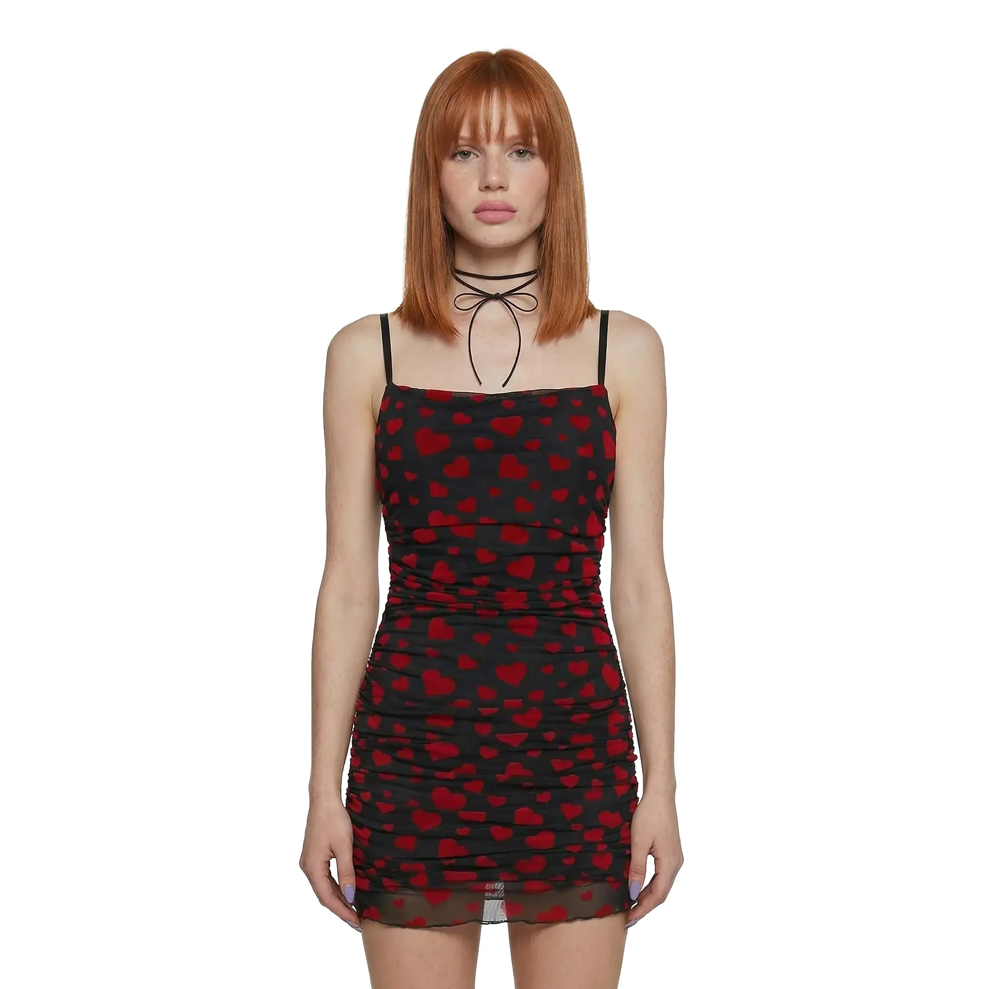 Noir Rise And Fall Mesh Dress