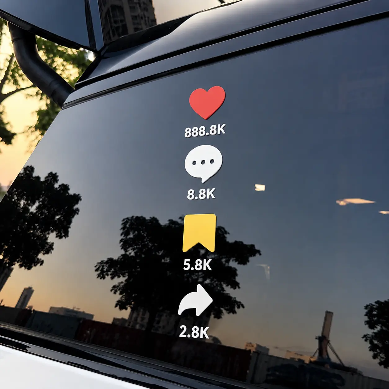 Heart Themed Stickers for Trending Topics, Fun Little Red Heart Removable Decals for Car Window Wall Laptop Water Bottle