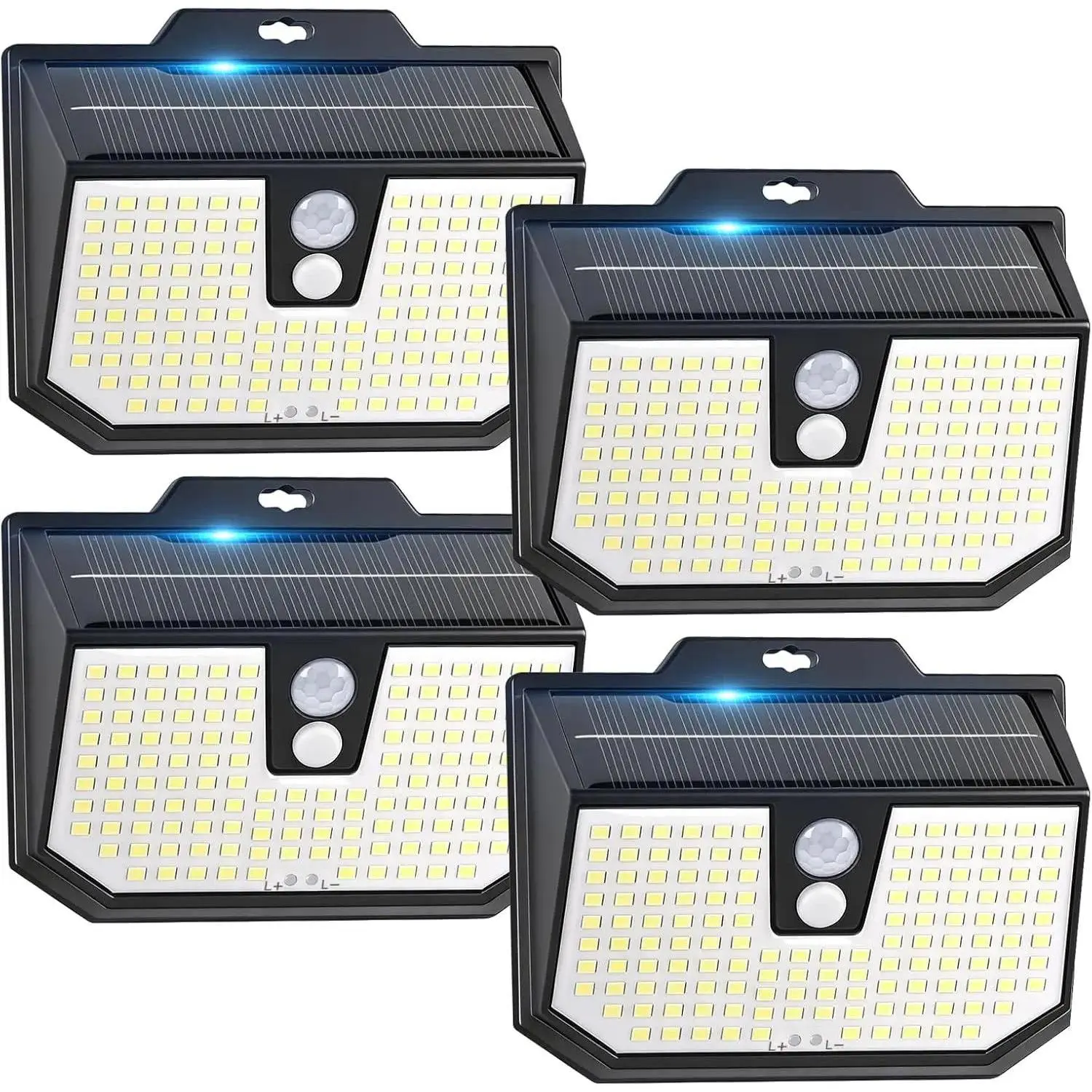 【Clearance】MATULSA 2/4Pcs Solar Motion Sensor Fence Light, Energy Saving IP65 Waterproof Solar Power Wall Lights, Solar Security Wall Lights for Outside, House, Walking Dog, Step, Deck, Garage, Solar Outdoor Lights #SummerVibes