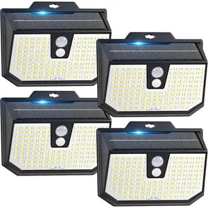 MATULSA 2/4Pcs Solar Motion Sensor Fence Light, Energy Saving IP65 Waterproof Solar Power Wall Lights, Solar Security Wall Lights for Outside, House, Walking Dog, Step, Deck, Garage, Solar Outdoor Lights #SummerVibes