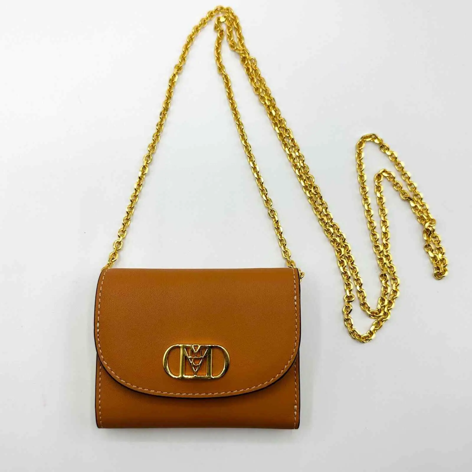 Pre-owned MCM Leather Shoulder Bags Mini Fold Chain Wallet