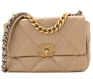 CHANEL 19 FLAP BAG QUILTED LEATHER BAG COMES W/ CERTIFICATE OF AUTHENTICITY (COA)