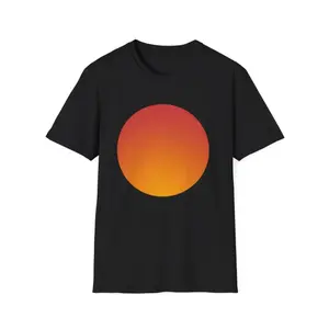 Men's abstract design with a gradient circle Graphic T-Shirt - Short Sleeve Crew Neck Regular Fit Casual Wear | Soft & Breathable Fabric, Durable Print, Everyday Comfort, Machine Washable, minimalist, geometric, modern art urban streetwear, artistic