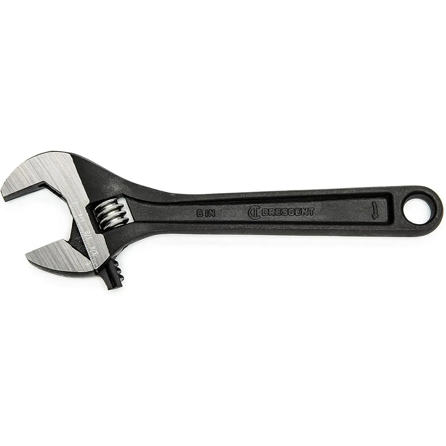 Crescent 6-Inch Adjustable Wrench, Black Oxide Adjustable Spanner, AT26VS