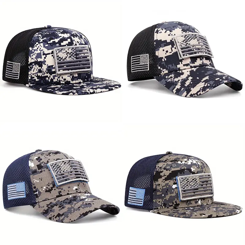NEW HATS American Flag Patch Embroidered Hip Hop Unisex Baseball Cap Casual Outing Hat Outdoor Activities Adjustable Snapback Cap