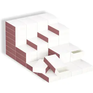 60 count Blank  Boxes for DIY Craft, 2.28x1.41x0.59in White Small Storage Container, Bulk Matchboxes with Double-Sided Strikers for Wedding & Birthday Party Favor Supplies, Empty Matchboxes