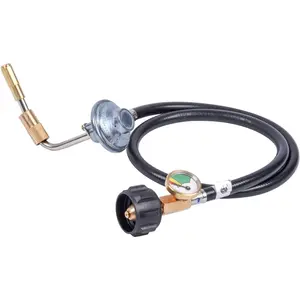 3 FT  Adapter Hose with Regulator,1 lb to 20 lb Converter Gas Regulator fit for  17", 22" Tabletop Griddles,Pit  2 Burner Table top Gas Griddles