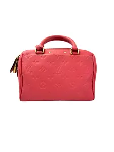 Pre-owned Louis Vuitton leather Crossbody Bags Speedy20 Pink Monogram Empreinte Handle Bag LV2724