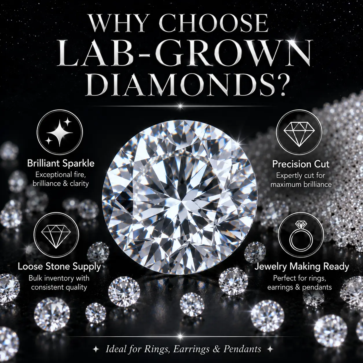 IGI Certified 1.8mm  Round Shape Lab Diamond