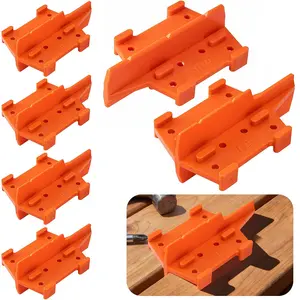 6 Pcs ABS Deck Board Spacers, 1/8 and 3/16 Inch Deck Board Spacing Tool, Orange Deck Spacers for Pressure Treated Composite Hardwood Decking