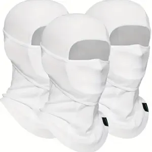 White Shiesty Mask. Unisex Breathable Balaclava Ski Masks - Full Face Coverage, Windproof & UV Protection for Skiing and Outdoor Sports, Gray, Helmet-Friendly Design, Smooth Fabric, All-Season Use, Ski Gear