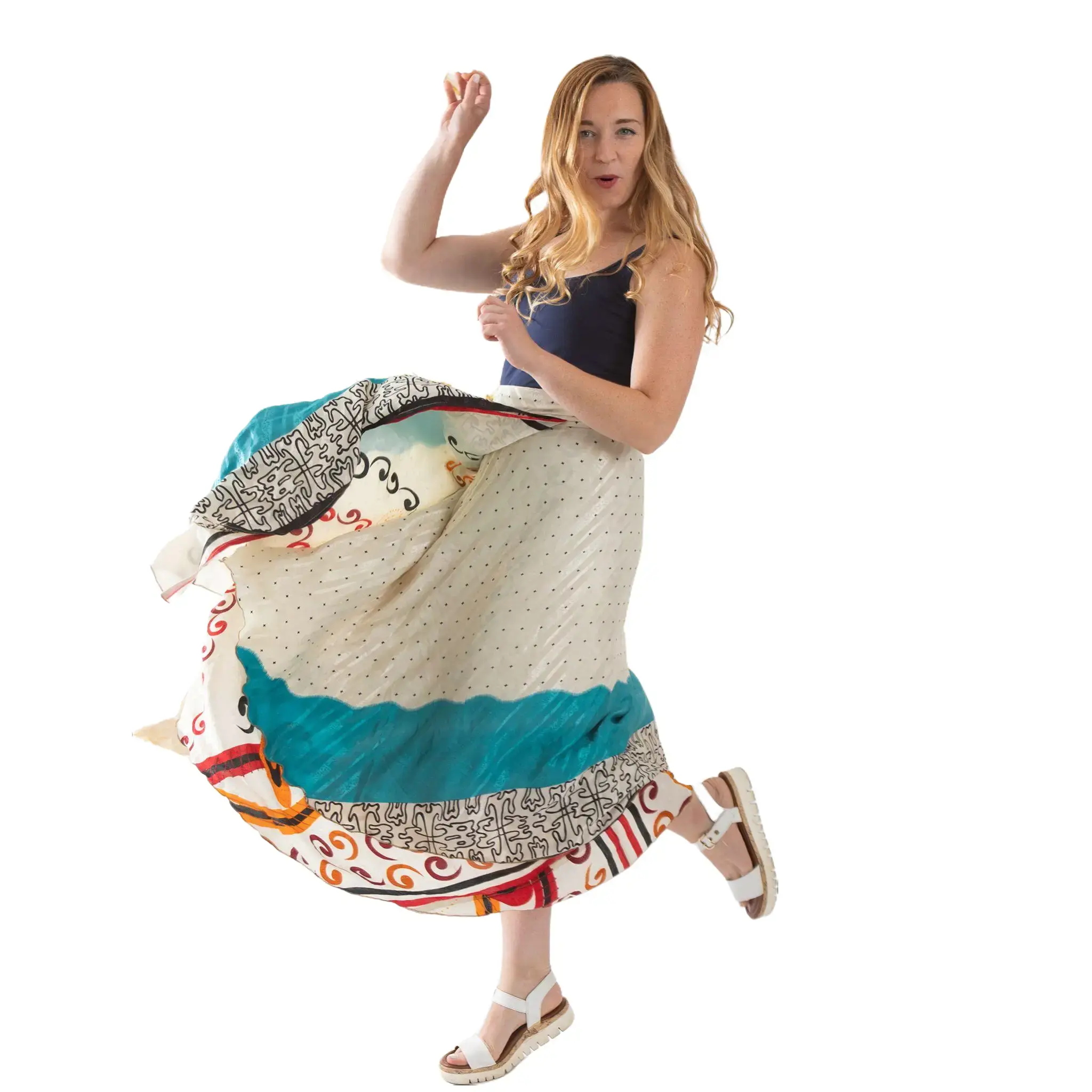 The Original Sari Wrap Skirt - Reversible Adjustable Womenswear, Comfortable and Elegant Design, Perfect for Any Occasion