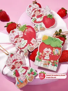 Strawberry Shortcake Car Air Freshener Sweet Strawberry Scent Fresh the Air Car Accessories, Fruity Sweet Scent