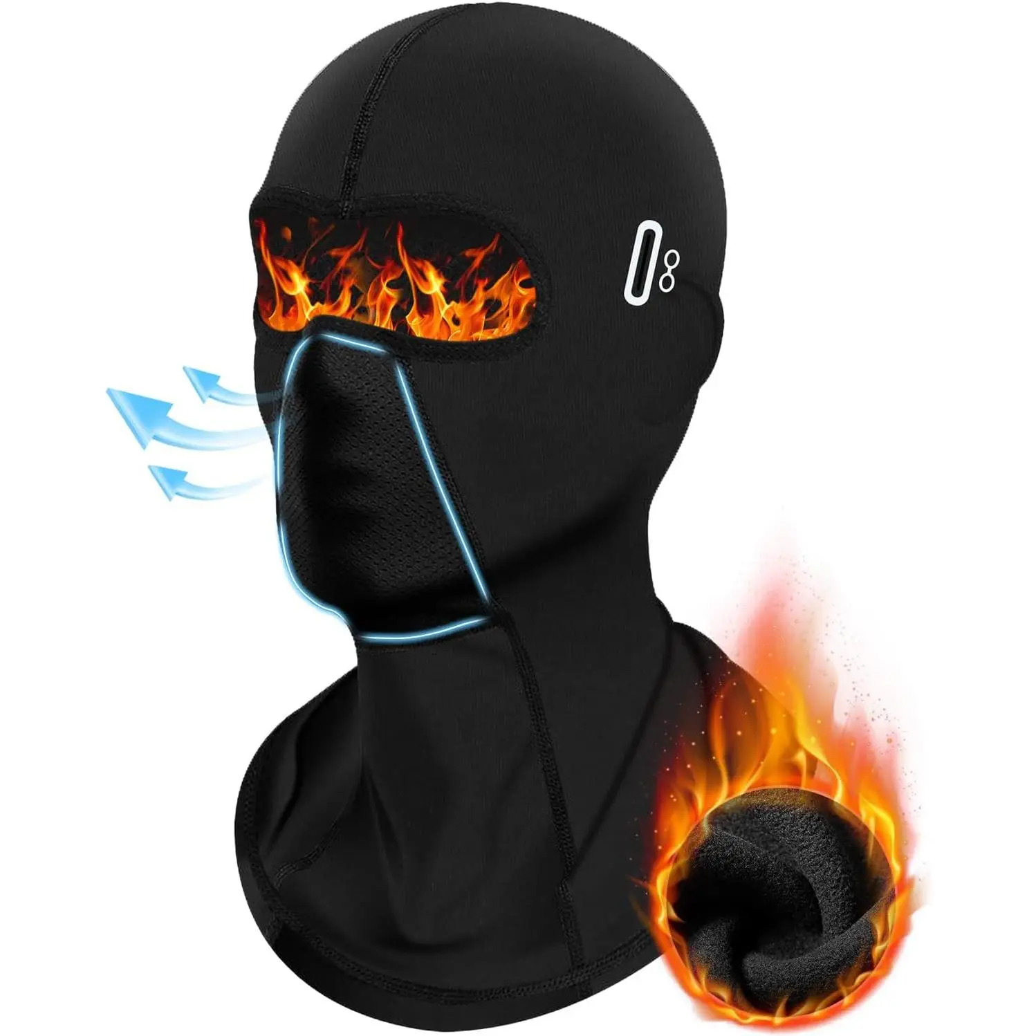 Unisex Adult Fleece Balaclava Ski Mask - Windproof, Thermal Full-Face Cover, Cold Weather Protective Gear for Skiing, Snowboarding