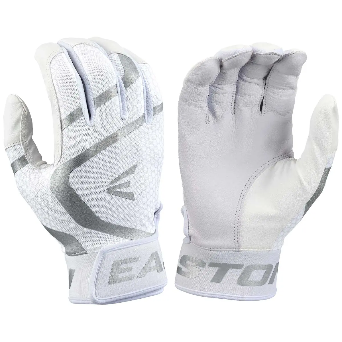 Easton Adults' Sturdy Leather-Breathable Mesh MAV GT Baseball Batting Gloves - Goatskin Palm, 1-Piece Cuff, Flexible Structured Fit, Form-Fit Grip for Baseballs, One-Piece Cuff