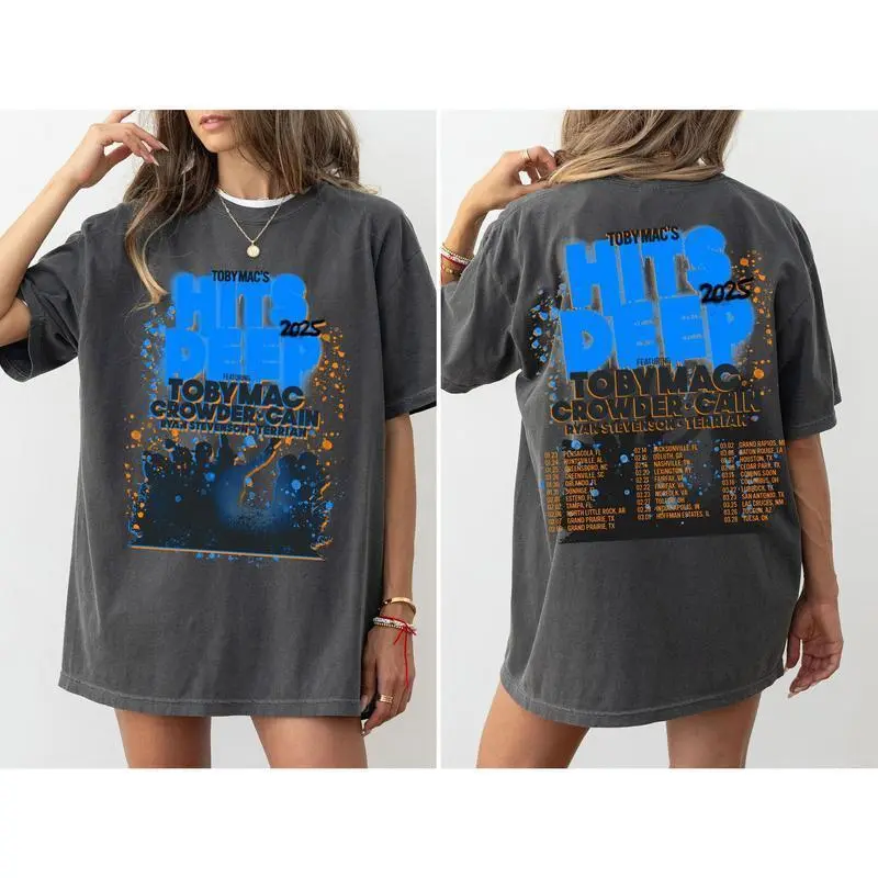 Toby.M@c T-Shirt Hits Deep Tour 2025 Hoodie Sweatshirt, Comfort Colors, Womenswear, T0by.Mac Tour 2025 Hoodie - Fit