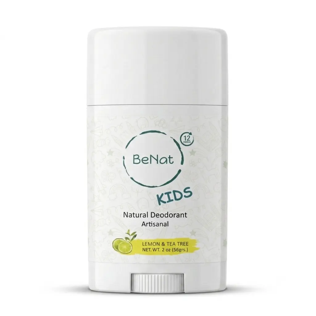 All-Natural Deodorant for Kids & Teens | BeNat Gentle Aluminum-Free Stick for Sensitive Skin | Daily Odor Protection for Active Children, Boys, and Girls | Pack of 1 (2 oz)