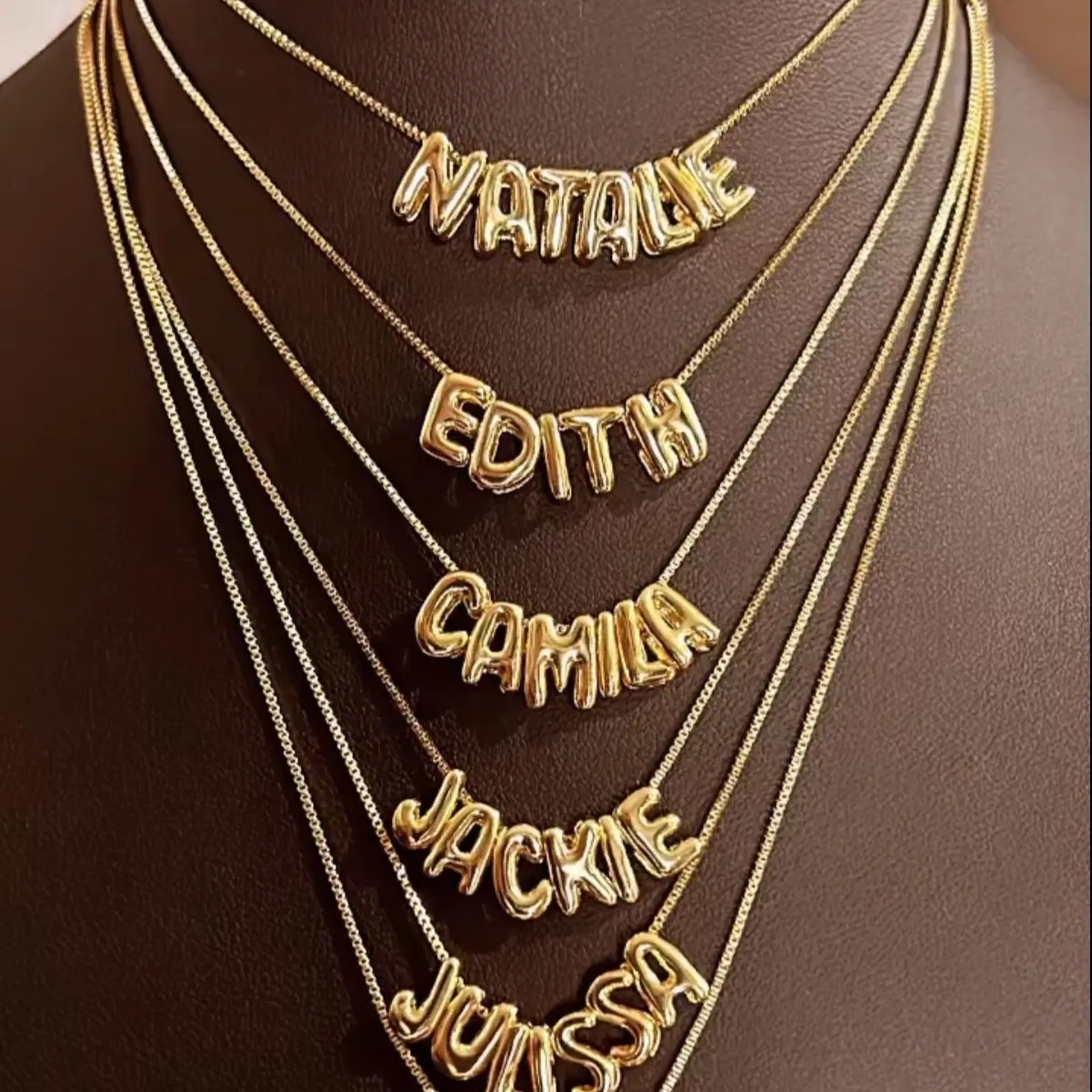 Customized bubble name necklace Customized bubble name necklace