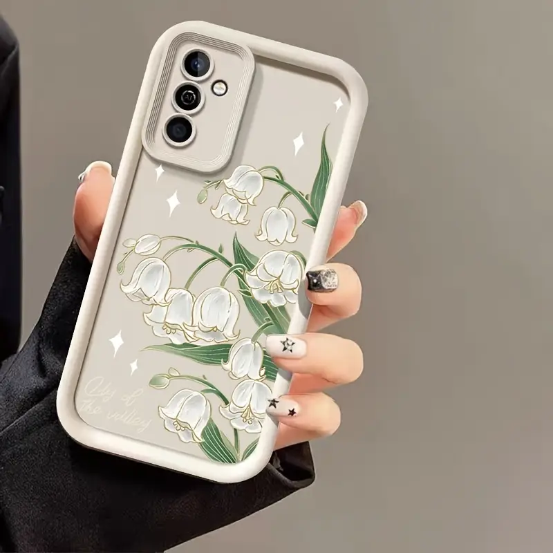 White Lily of The Valley Mobile Phone Cases Suitable for Samsung Galaxy S25 S24 S23 S22 S21 A13 A14 A15 A16 A17 A33 A34 A35 A36 A52 A53 A54 Note20 Fe Plus Ultra Cute Full coverage Soft Protective Cases Smartphone Cellphone