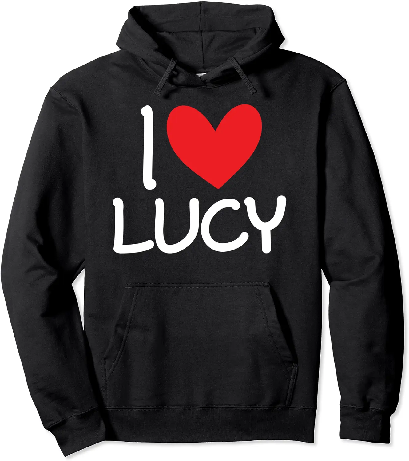 I Love Lucy Name Personalized Men Guy BFF Friend Heart Pullover Hoodie - 30B09X8JRNM5