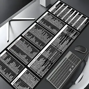 Excel Shortcuts Cheat Sheet Large Gaming Mouse Pad, Rectangle Non-slip Mouse Pad, Office Desk Keyboard Mouse Mat for Home Office Game Room Desk, Office Gadgets