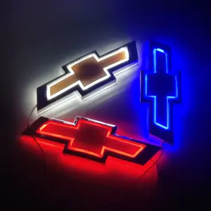 LED Light Car Tail Trunk Emblem 17 X 5.5cm for Chevrolet Malibu Cruze Orlando Sail Captiva Equinox Trax Lacetti Cavalier Sticker