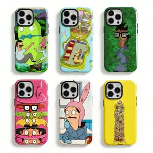 Bob's Burgers Phone Case Shockproof Cover with Belcher Family Louise Belcher & Kuchi Kopi Designs Compatible for iPhone 17 16 15 14 13 12 1, Perfect Gift for Friend and Family