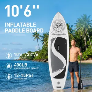 10'6" Inflatable Paddle Board for Adults | Anti-Slip SUP with Full Accessories summervibes