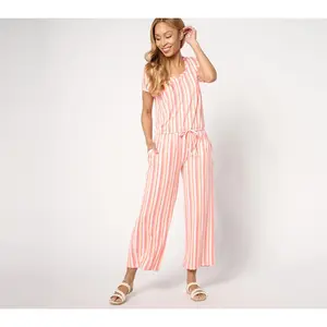 MUK LUKS Cloud Knit Square Neck Jumpsuit