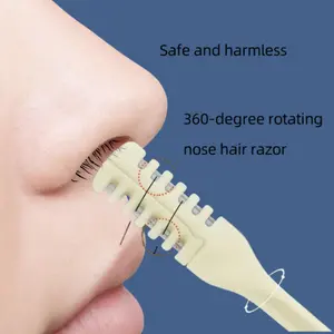 Nose Hair Trimmer Set (6 Pieces), 2025 New Mini Double-Sided Nose Hair Trimmer with Ear Remover, Handheld 360° Rotating Nose Hair Removal Device, Suitable for Men and Women (6 Pieces)