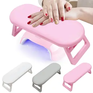 Foldable Nail Art Hand Pillow, Wrist Support Design, Holds Nail Lamp, Plastic Material, Manicure Shop Tool, Beauty Accessory