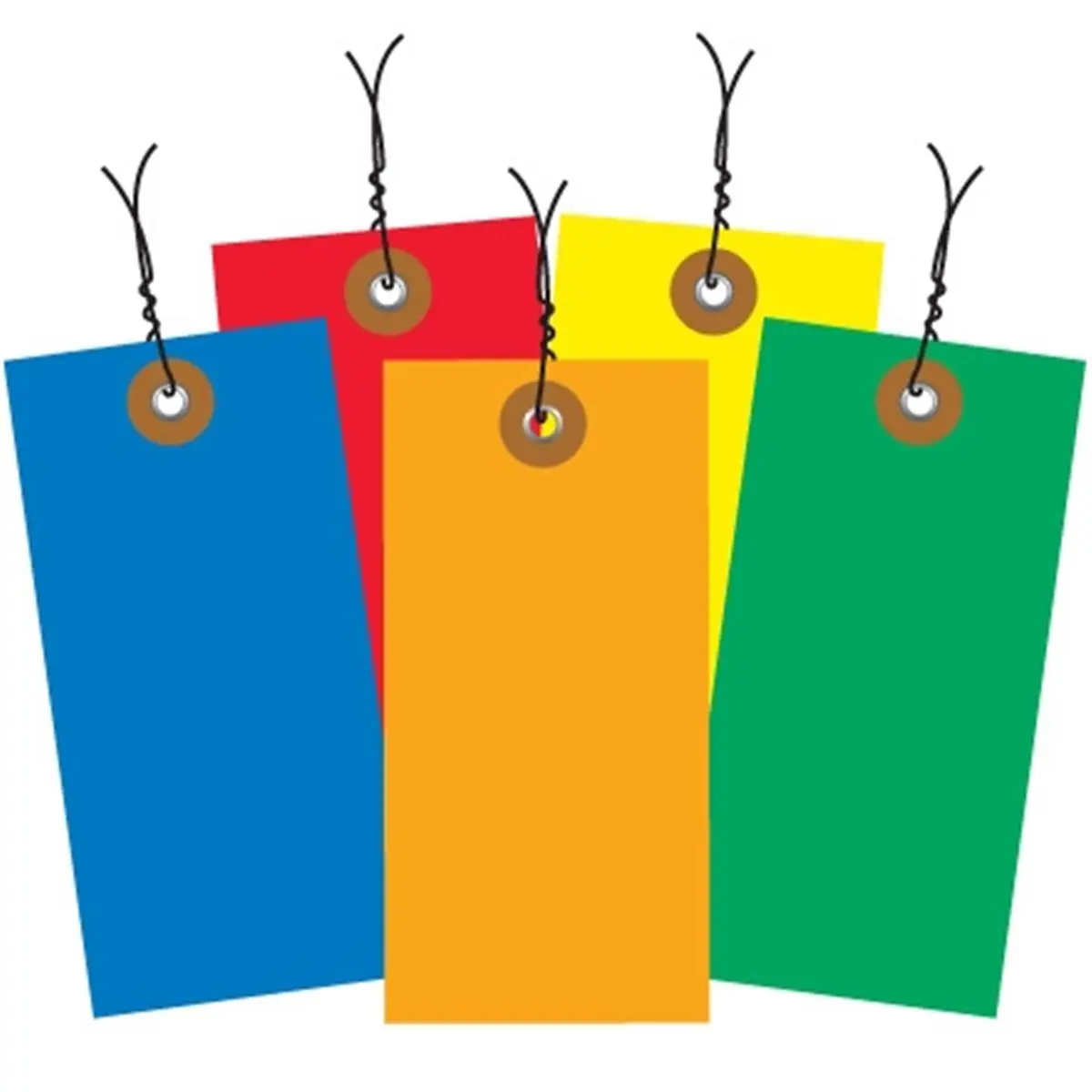 Tyvek Pre-Wired Shipping Tag - 2.75x1.375 in., Yellow, 100 Per Case, Easily Readable, Color Coding Compatible, Ideal for Attaching to Shippable Items, Attach
